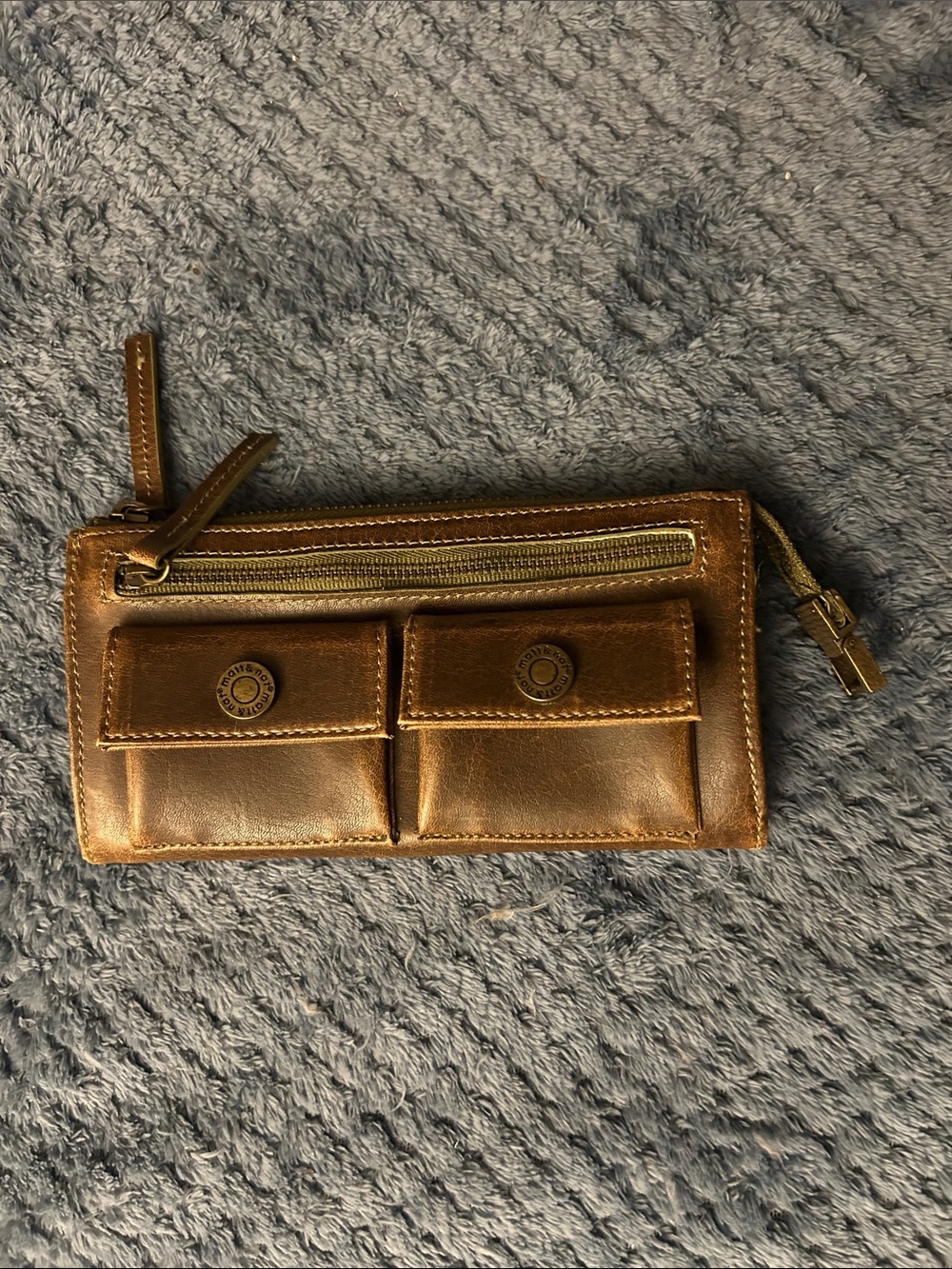 Matt & Nat Rustic Brown Zip Wristlet Wallet
